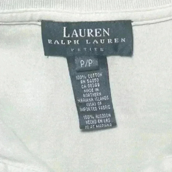 Lauren Ralph Lauren Top Womens PS Petite Small Mint Sleeveless RL Logo Embroider - Picture 6 of 7